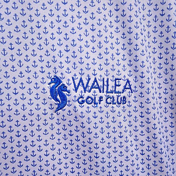 PETER MILLAR Summer Comfort Polo Anchors Wailea Golf Club Maui Hawaii Mens Large - Picture 3 of 7